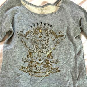 Zara sweater size medium embellished gray